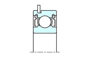 Bearing with a locating snap ring