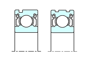 Bearing with a locating snap ring groove