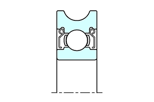 V-groove/U-groove outer surface bearing