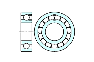 Full-complement ball bearing