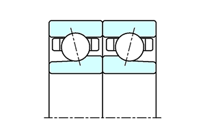 Duplex angular contact bearing: DF