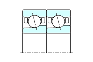 Duplex angular contact bearing: DT