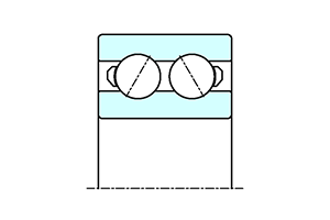 Double-row angular contact bearing