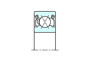 Four-point contact bearing